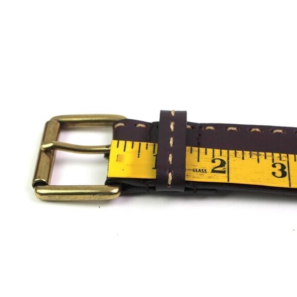 Anne Klein BROWN REAL LEATHER STITCH 1.5"Wd DRESS CASUAL WOMEN'S BELT Sz XL (I32 - Picture 12 of 16